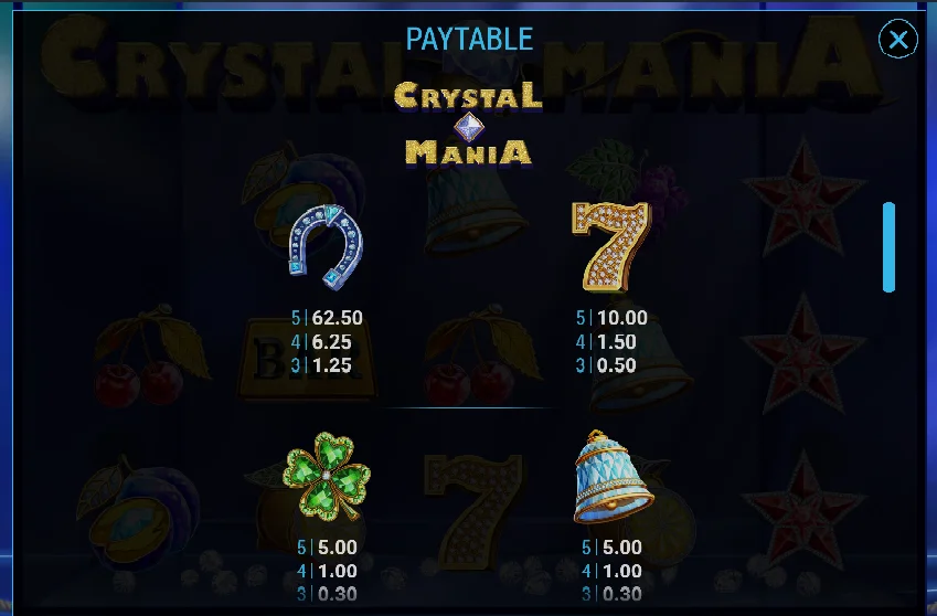 Crystal Mania 1win rules