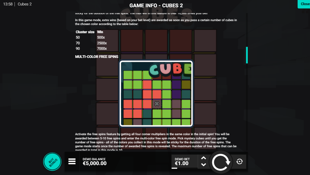 Cubes 2 casino 1win