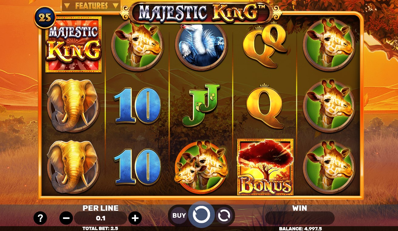 majestic king slot free play