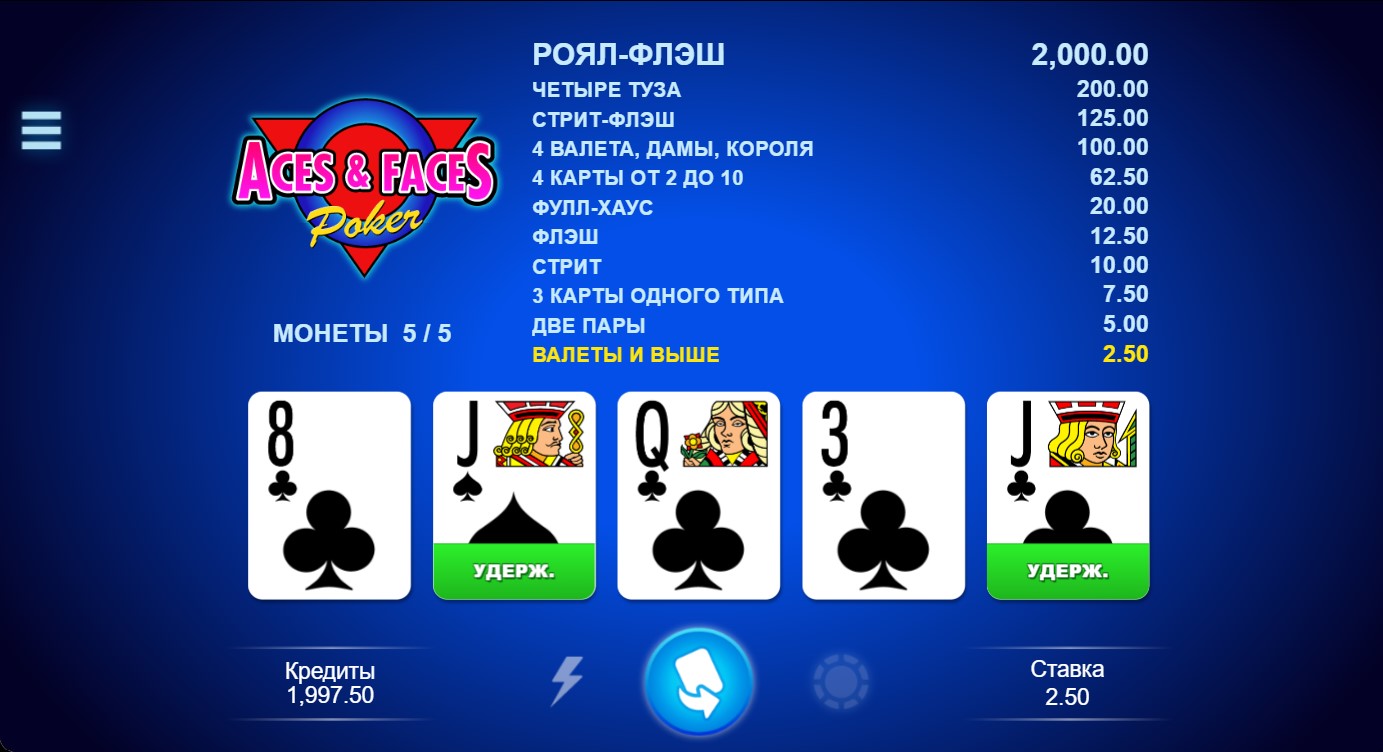 Aces And Faces poker slot