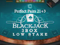 Perfect Pairs 21+3 Blackjack (3 Box) Low Stakes - 1win o'ynang