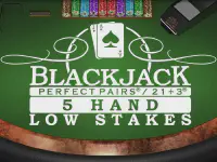Perfect Pairs 21+3 Blackjack (5 Box) Low Stakes - 1win