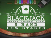 Perfect Pairs 21+3 Blackjack (5 Box) Low Stakes Казино Игра на гривны 🏆 1win Украина